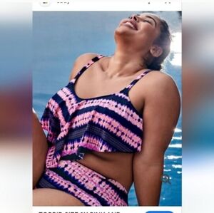 Nwot Torrid tie dye bikini set 2 bottom 3top